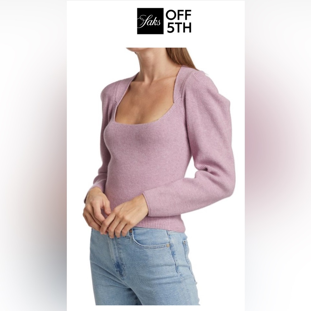 NWOT ASTR the label Catalina Cut-Out Sweater size small lilac color - Picture 3 of 11
